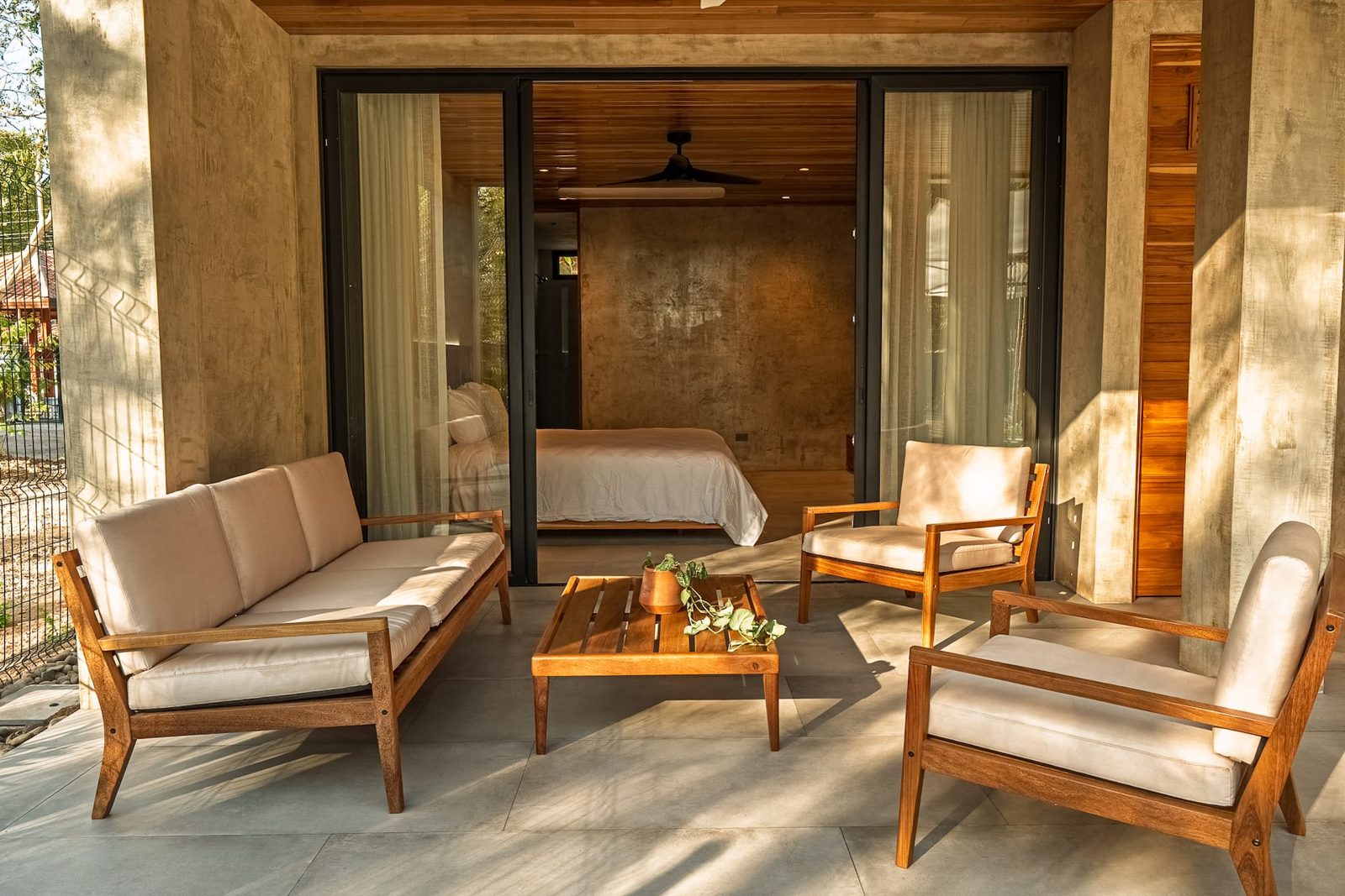 Covered lounge